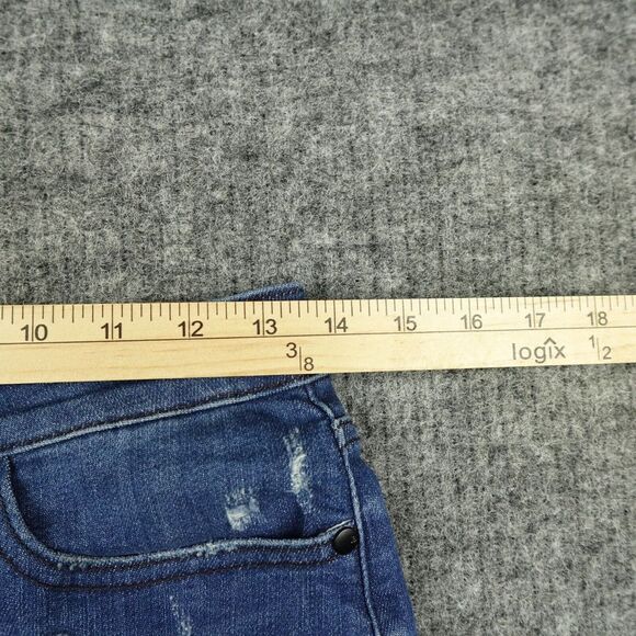 Judy Blue Jeans Womens 5/27 Denim Distressed Button Fly Boyfriend Fit Stretch - Picture 13 of 13